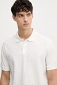 Armani Exchange polo męskie bawełniane beżowy XM002346.AF10337