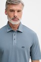 Armani Exchange polo da uomo in cotone blu XM002408.AF13055