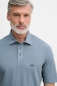 Armani Exchange polo da uomo in cotone blu XM002408.AF13055