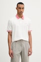 BOSS Orange polo męskie bawełniane biały 50561815