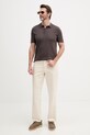 Joop! polo męskie bawełniane 30101532 brązowy SS26