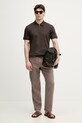 Joop! polo męskie bawełniane 30101932 brązowy SS26