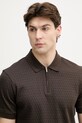 Joop! polo męskie bawełniane brązowy 30101932