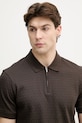 Joop! polo męskie bawełniane brązowy 30101932