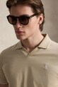 Polo Ralph Lauren JAQUARD PIQUE polo bawełniane męskie beżowy 710964535500