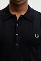 Fred Perry polo z dodatkiem wełny granatowy K2308.
