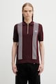 Fred Perry polo aplikacja bordowy K2310