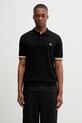 Fred Perry polo bawełniane gładkie czarny K2323