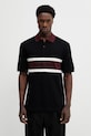 Fred Perry polo bawełniane wzorzyste czarny M2421