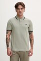 Fred Perry polo bawełniane bawełna zielony M3600.S23