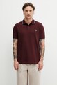 Fred Perry polo bawełniane męskie bordowy M3600.08B