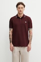 Fred Perry polo bawełniane męskie bordowy M3600.08B