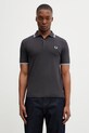Fred Perry polo bawełniane bawełna szary M3600.09B
