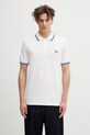 Bavlnené polo tričko Fred Perry slim biela M3600.94A