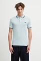 Fred Perry polo bawełniane bawełna turkusowy M3600.97A