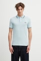 Bavlnené polo tričko Fred Perry regular tyrkysová M3600.97A