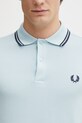 Fred Perry polo bawełniane turkusowy M3600.97A