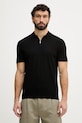 Guess polo tričko pánske z viskózy KADIR čierna M6RR15.Z4442