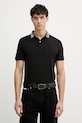Guess polo męskie bawełniane z elastanem NOLAN czarny M6GP66.K3070