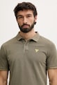 Oblečenie Guess polo tričko pánske bavlnené F6GP03.K9WF1 zelená
