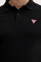 Guess polo tričko pánske bavlnené čierna F6GP03.K9WF1