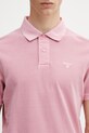 Barbour MML1535PI38 polo bawełniane męskie różowy MML1535PI38