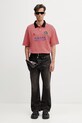 Martine Rose polo męskie bawełniane 674JE02110 różowy