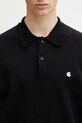 Carhartt WIP L/S Madison Polo sweter bawełniany męski czarny I036162.0D2XX