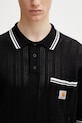Carhartt WIP S/S Ramsey Polo Men's cotton polo shirt black I036168.K02XX
