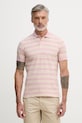 United Colors of Benetton πόλο ανδρικό βαμβακερό ροζ 3UTCU302S