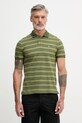 United Colors of Benetton πόλο ανδρικό βαμβακερό πράσινο 3UTCU302S