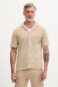 Fila πουκάμισο Ανδρικό βαμβακερό EMPOLI μπεζ FAM1179