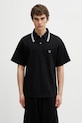 Needles polo bawełniane męskie czarny SX442