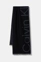 Calvin Klein szalik nadruk czarny LV04F8066G