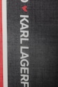 Karl Lagerfeld chusta z dodatkiem jedwabiu IKON VALENTINE B1W33106 czarny SS26