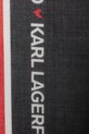 Karl Lagerfeld chusta z dodatkiem jedwabiu IKON VALENTINE B1W33106 czarny SS26