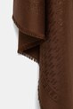 Karl Lagerfeld chusta z dodatkiem jedwabiu K/MONOGRAM B1W33026 brązowy SS26