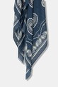 Akcesoria Patrizia Pepe szal z dodatkiem jedwabiu 8F0126.A706 niebieski