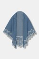 Bavlnená šatka Karl Lagerfeld Jeans nášivka modrá B2W33008