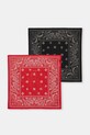 HUGO šatka pánska bavlnená 2Bandana_pack_M čierna 50561669