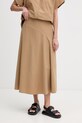 Weekend Max Mara spódnica bawełniana ZATTERA beżowy 2615101042600
