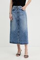 Weekend Max Mara spódnica z rozcięciem jeansowa ASTI niebieski 2615101062600