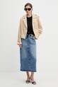Weekend Max Mara spódnica z rozcięciem jeansowa ASTI 2615101062600 niebieski SS26
