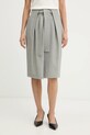 Sukňa s prímesou vlny BOSS Vakava látka sivá 50553666