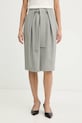 Sukňa s prímesou vlny BOSS Vakava látka sivá 50553666