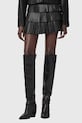 AllSaints spódnica skórzana casual czarny W059RD