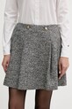 Tommy Hilfiger spódnica z domieszką wełny rozkloszowany szary WW0WW48787