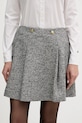 Tommy Hilfiger spódnica z domieszką wełny rozkloszowany szary WW0WW48787