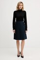 Φούστα με προσθήκη μαλλιού Tommy Hilfiger WW0WW49474 σκούρο μπλε SS26