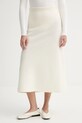 Vlnená sukňa Calvin Klein vlna béžová LV144E366G